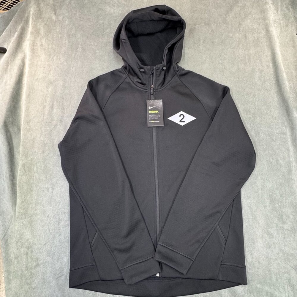 NWT Nike Therma Full Zip Hoodie Men’s Large Black Dri-FIT Athletic Jacket